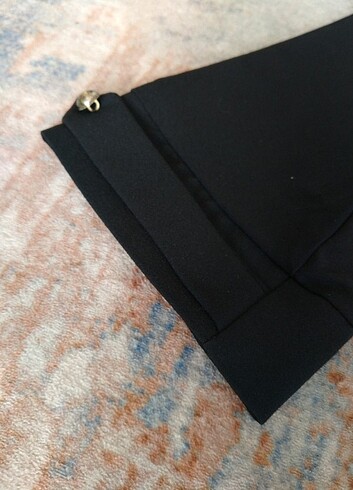 s Beden siyah Renk Siyah kapri kol kısa elbise Ofis stili