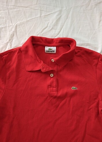 s Beden kırmızı Renk Kırmızı polo yaka Lacoste tshirt 