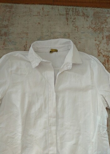Diğer Uzun beyaz gömlek tunik yazlık 