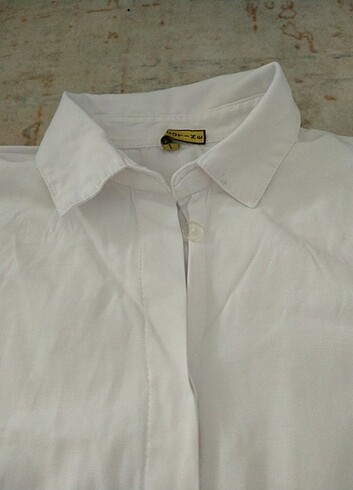 m Beden beyaz Renk Uzun beyaz gömlek tunik yazlık 