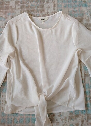 36 Beden Beyaz bluz tshirt Fakir kol