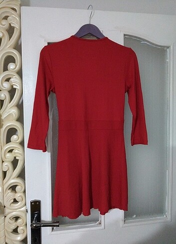 Diğer Kırmızı kısa elbise uzun kollu 