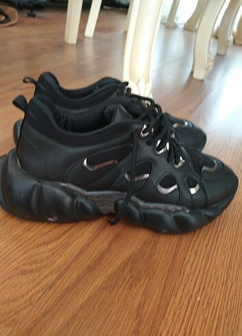 38 Beden siyah Renk Siyah spor ayakkabı 