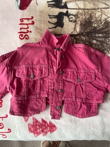Trendyolmilla pembe kot ceket
