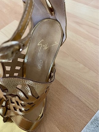37 Beden altın Renk Gladyatör tasarım sandalet