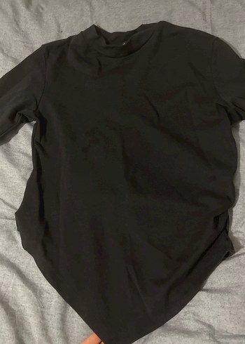 Siyah Uzun Kollu Hamile Tişörtü - Görsel 2