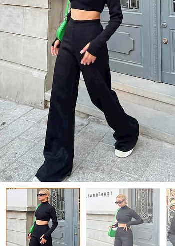 Siyah Kadın Triko Takım - Görsel 2