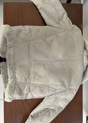 Pullu and bear Bej Süet Kadın Kürklü Ceket - Görsel 5