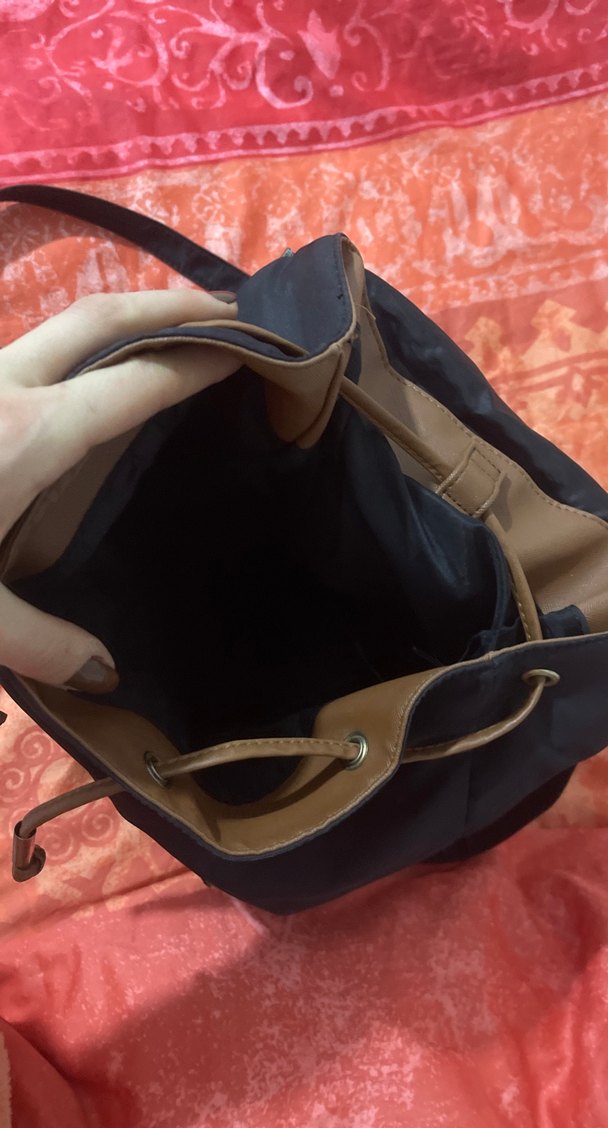 Kadın Siyah Deri Tokalı Sırt Çantası - Görsel 3