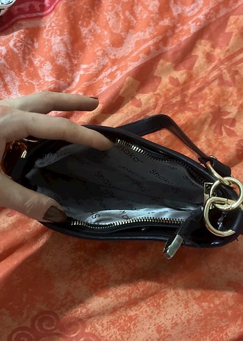 Siyah Deri Kadın Omuz Çantası - Görsel 3