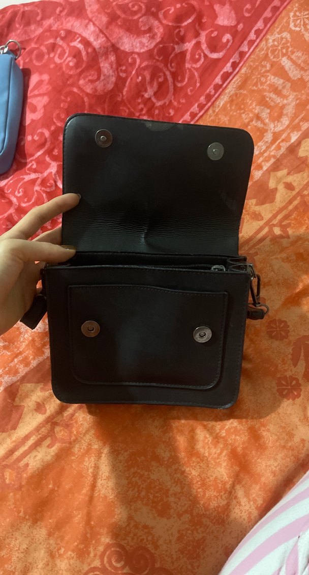 Siyah Deri Kadın Omuz Çantası - Görsel 2