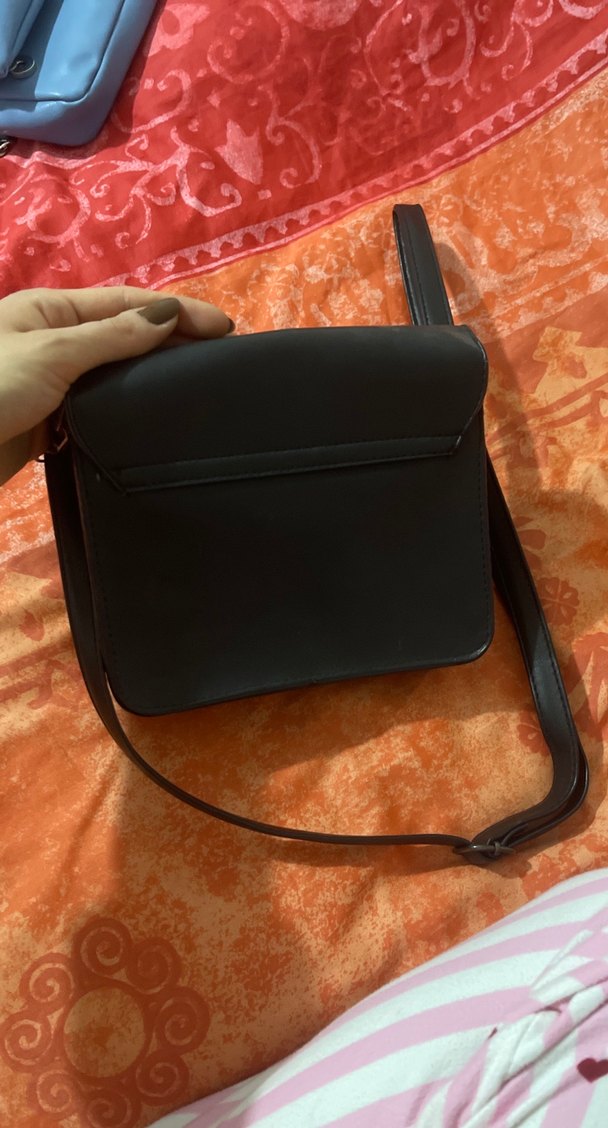 Siyah Deri Kadın Omuz Çantası - Görsel 4