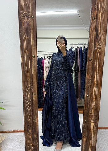 Pelerinli Abiye elbise - Görsel 5