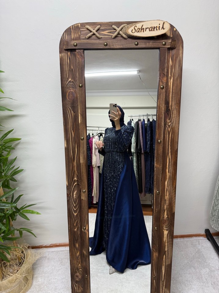 Pelerinli Abiye elbise - Görsel 3