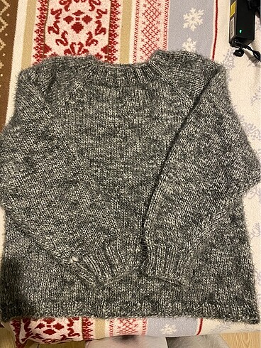 m Beden Zara gri triko oversize kazak