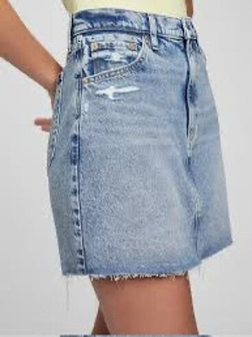 H&M kot denim jean etek