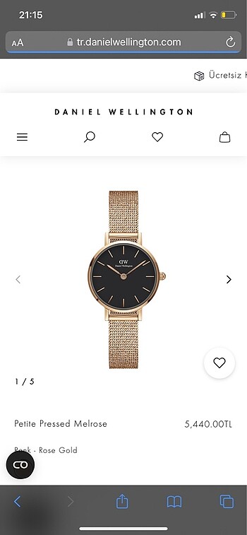 Daniel Wellington Orjinal Rose Gold Kol saati 24mm