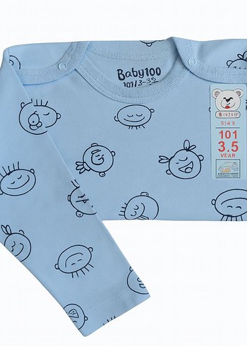 Mavi Uzun Kollu Bebek Body