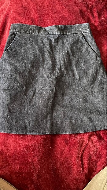 Gerçek Denim Mini Kot Etek