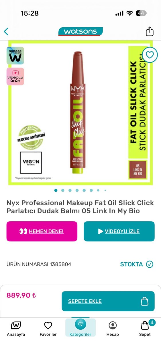 Nyx fat oil ruj gloss - Görsel 4