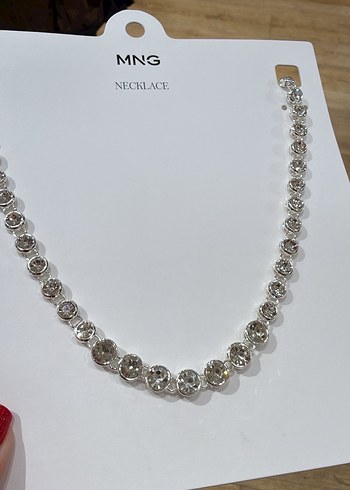 Mango kristal taşlı parlak kolye - Görsel 2