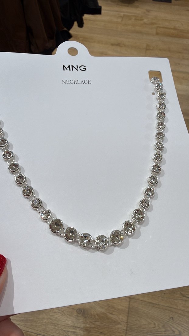 Mango kristal taşlı parlak kolye - Görsel 2