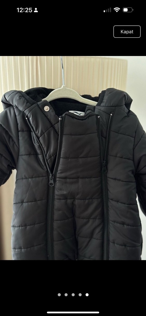 Siyah Erkek Bebek Peluş Tulum - Görsel 5