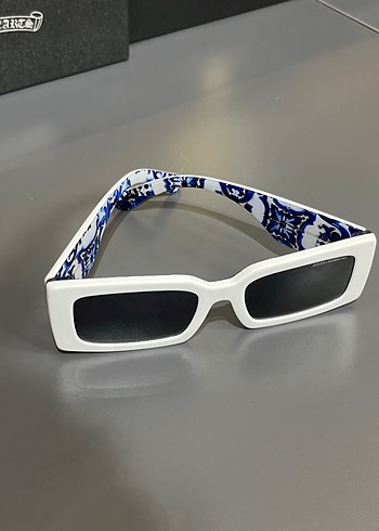 Beyaz Parlak Taşlı Dolce&Gabbana Kadın Güneş Gözlüğü - Görsel 3