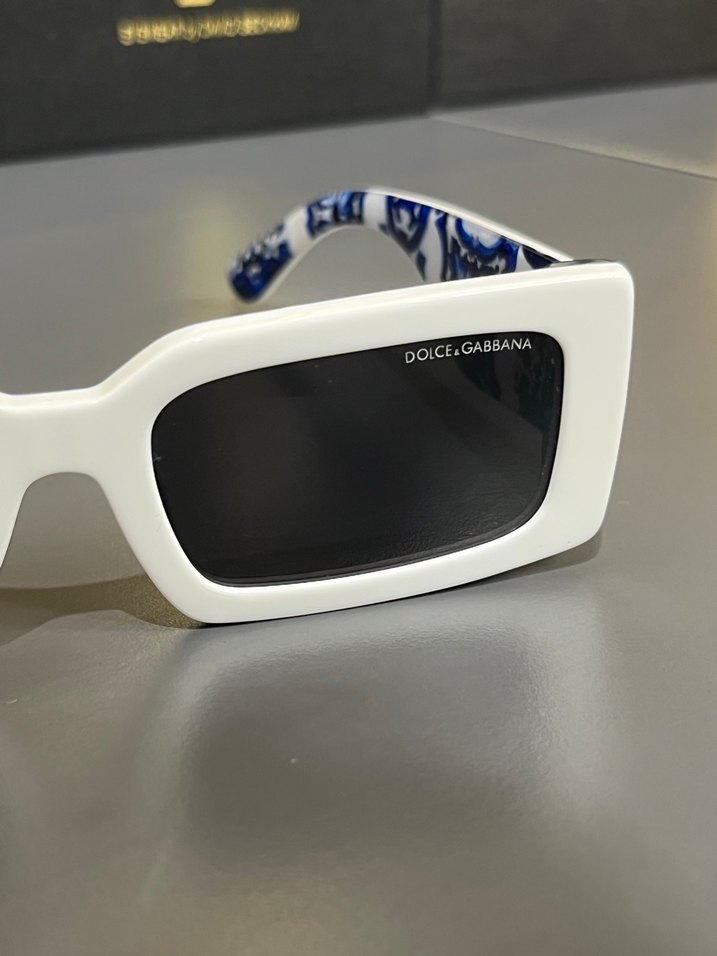 Beyaz Parlak Taşlı Dolce&Gabbana Kadın Güneş Gözlüğü - Görsel 2