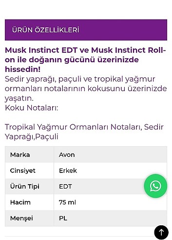 AVON MUSK INSTICT 75 ML - Görsel 5