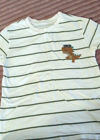 Erkek Çocuk Haki kısaı Kollu tişört Tulum - Görsel 3