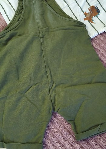 Erkek Çocuk Haki kısaı Kollu tişört Tulum - Görsel 2