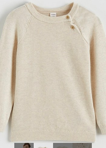 Erkek Çocuk Beyaz Triko Kazak - Görsel 3