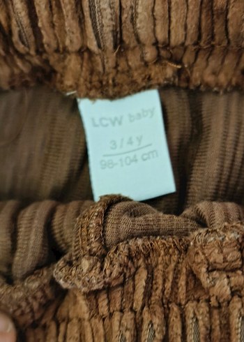 Düğmeli Kahverengi Erkek Çocuk Süet Pantolon - Görsel 3