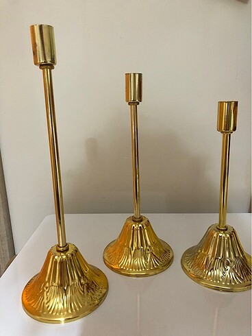 Üçlü şamdan~gold