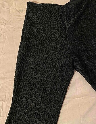 H&M Sortlu transparan festival pantolon