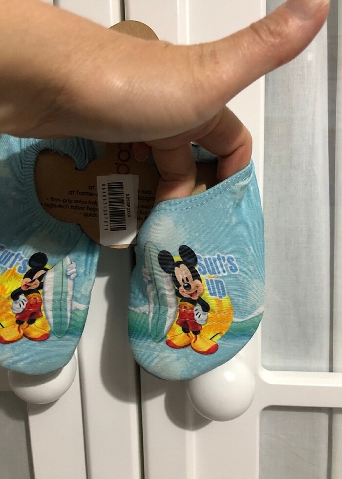 Mickey Mouse lu Slipstop erkek bebek deniz havuz patiği - Görsel 2