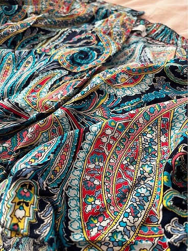 ŞAL DESENLİ MİNİ ETEK