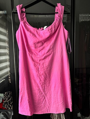 Mango pembe elbise