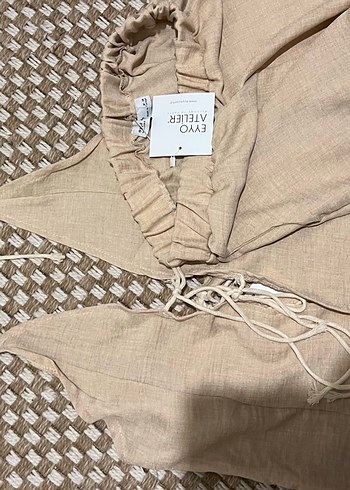 Keten takım şort büstiyer eyyo ateiler takım - Görsel 3