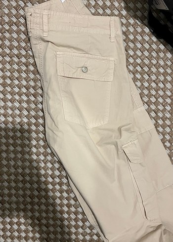 Bej oversize kargo Pantolon - Görsel 3