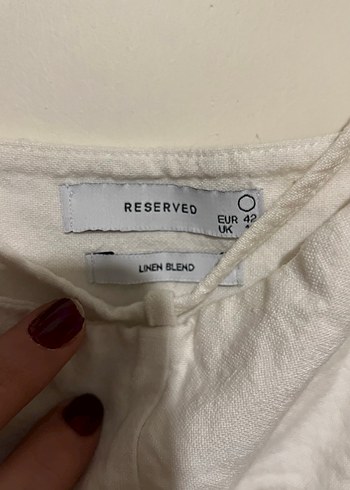 Beyaz Keten Büstiyer - Görsel 3