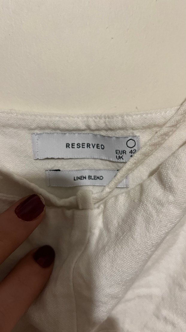 Beyaz Keten Büstiyer - Görsel 3