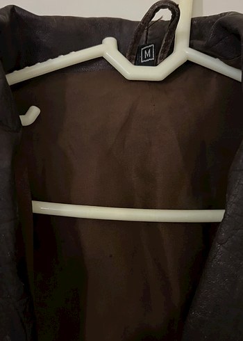 vintage kahverengi deri ceket - Görsel 6