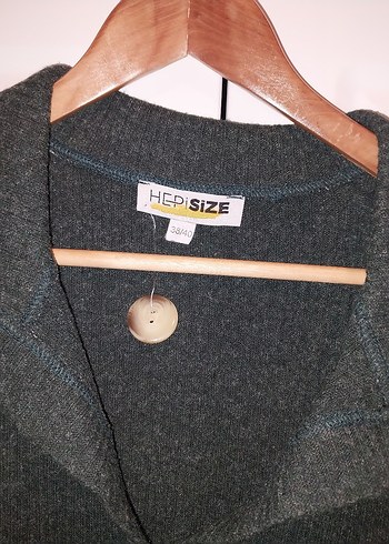 Haki Düğmeli Kadın Yünlü şort Tulum - Görsel 8