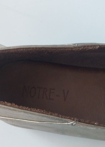 39 Beden altın Renk Dore gerçek deri loafer