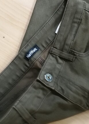 28 Beden haki Renk Mumlu denim