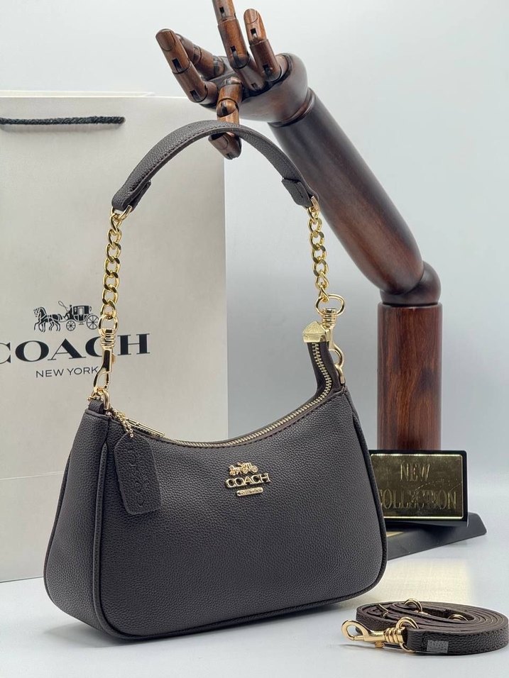 Zincir Detaylı Siyah Deri Kadın Çanta - Görsel 2