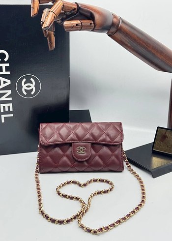 Zincir Detaylı Altın Rengi Deri Kadın Çanta - Görsel 9