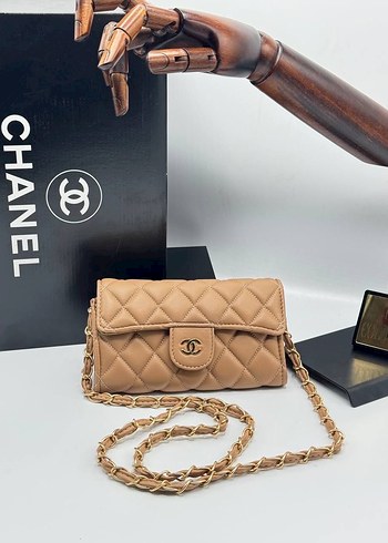 Zincir Detaylı Altın Rengi Deri Kadın Çanta - Görsel 8